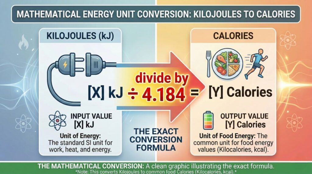 The Mathematical Conversion Kilojoules to Calories